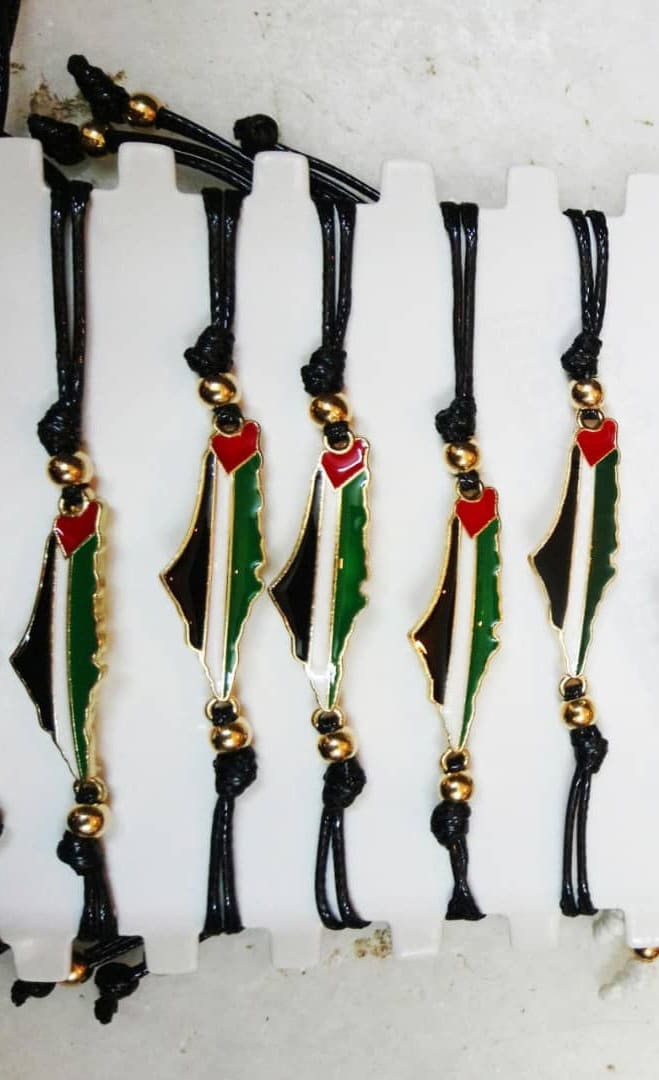 Palestine Map Bracelet