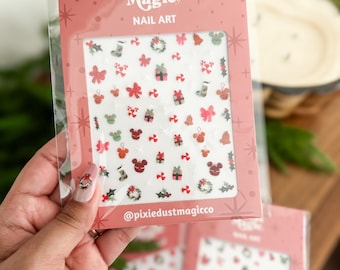 Christmas Nail Stickers | Holiday DIY Nail Art Decals