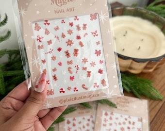Christmas Cookie Nail Stickers | Holiday DIY Manicure
