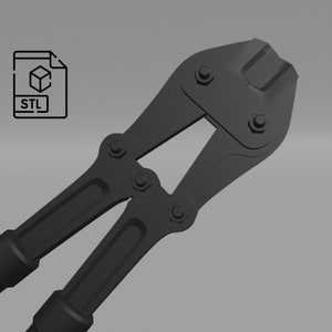 Puede incluir: Un cortapernos de metal negro con un mango plateado. El cortapernos est&aacute; dise&ntilde;ado para cortar objetos met&aacute;licos.