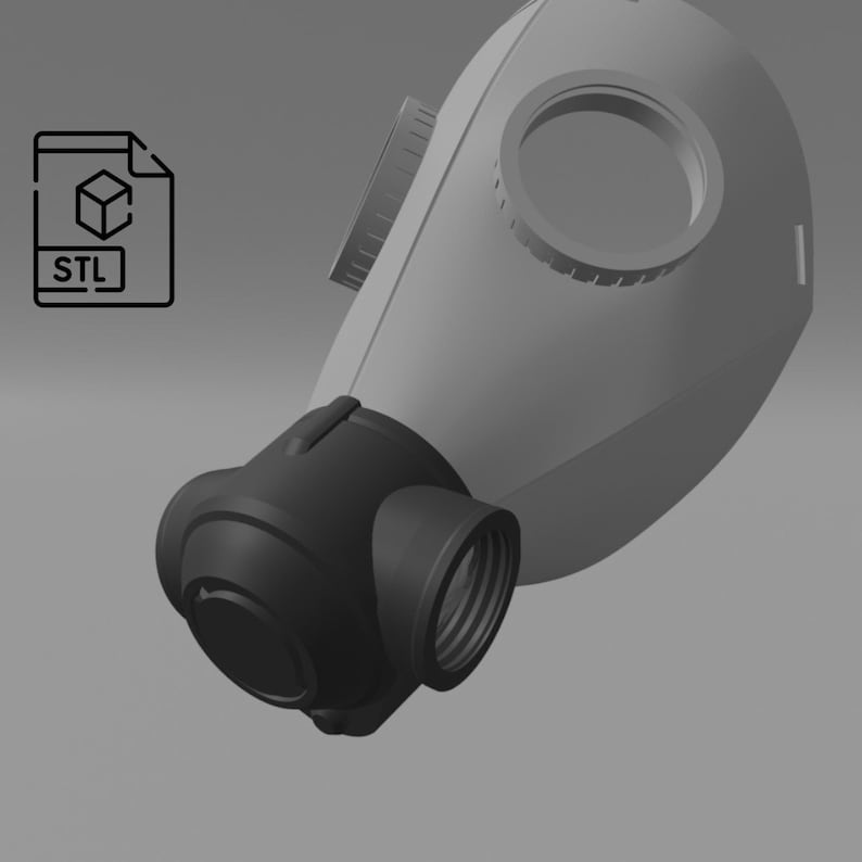 Korps Engineer Gasmask Addon [3D-utskriftsfil] bild 1