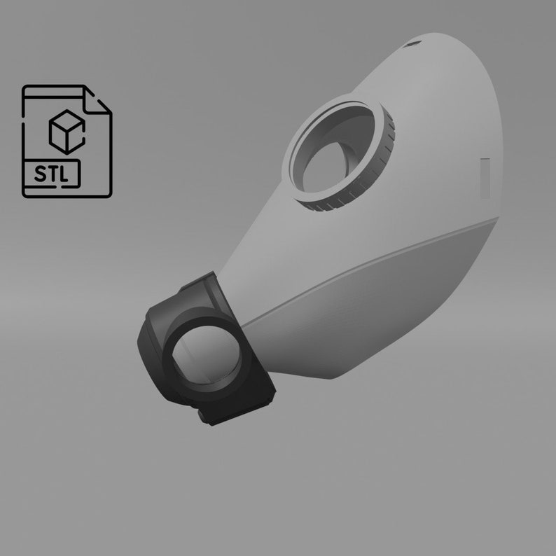 Korps Engineer Gasmask Addon [3D-utskriftsfil] bild 3
