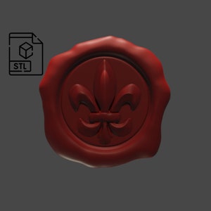 Sello de Flor de Lis [archivo de impresión 3D]