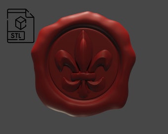 Fleur de Lis Seal [3D print file]
