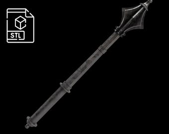 German Flanged Mace - 15th Century [3D print file]