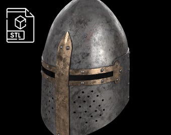 Sugarloaf Helmet - 13th Century [3D print file]