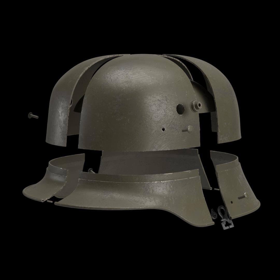 シュタールヘルメット M16 - 1916 年ドイツヘルメット [3D プリント