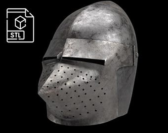 Hounskull Bascinet - 14th Century [3D print file]