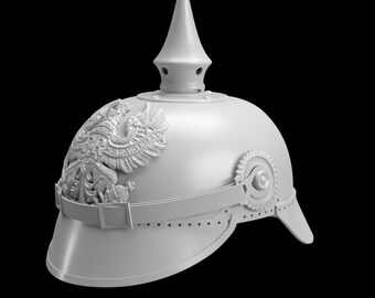 1915型ピッケルハウベ(改造品) ピッケルハウベ M1895 - プロイセン・ドイツ [3Dプリントファイル