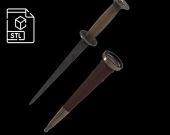 Rondel Dagger - 14th Century [3D print file]