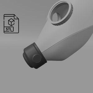 May include: A 3D model of a gas mask, designed for 3D printing. The model is in STL format, a common file format for 3D printing.