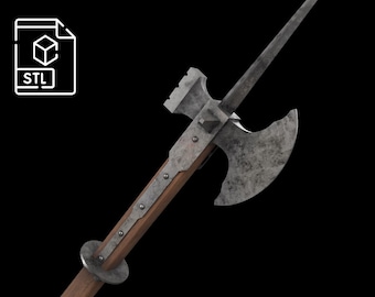 Poleaxe - 14th Century [3D print file]