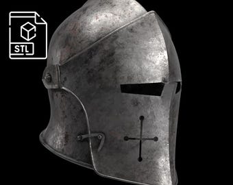 Visored Barbute - 15th Century [3D print file]