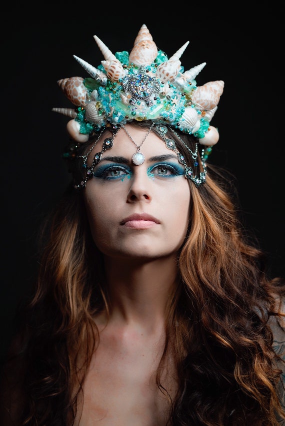 Custom Mermaid Shell Crown | Etsy