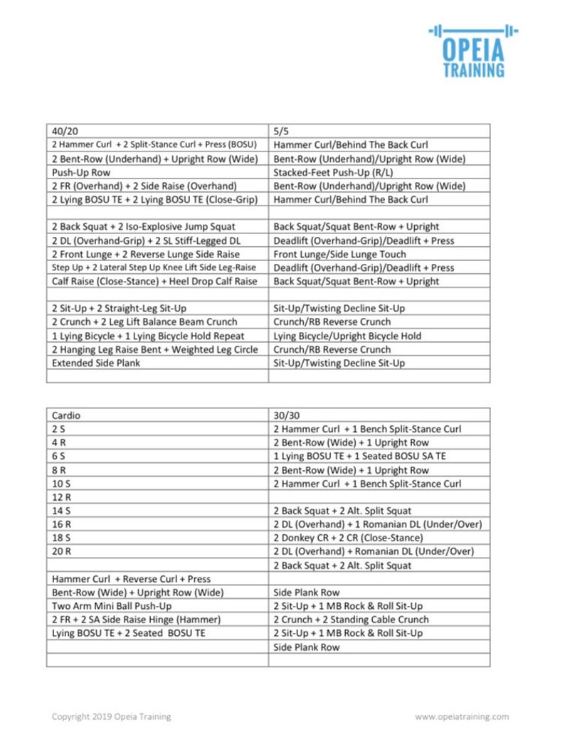 Can't Stop Won't Stop Beach Babe Workout Plan total Etsy