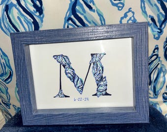 Preppy Monogram Art