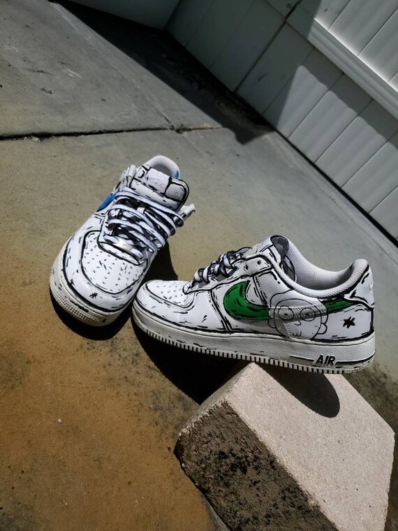 af1 custom rick and morty