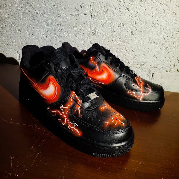 black air forces with lightning
