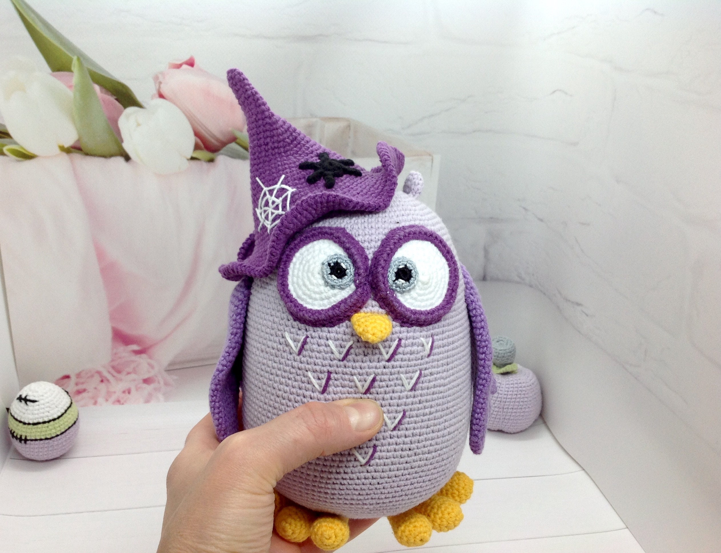 Häkeln Eule Puppe Halloween Eule Spielzeug Etsy