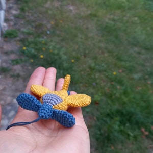 Small airplane keychain pendant