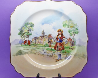 Rare Royal Doulton 'Charles II at Chelsea Hospital' Plate Vintage, England