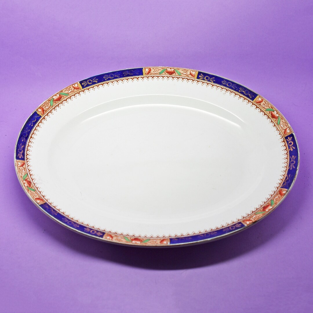 Burleigh Ware 'satsuma' Oval Plate, Vintage, England Etsy Australia