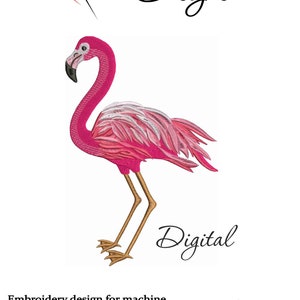 Machine embroidery design FLAMINGO