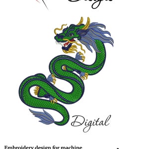 Embroidery Design Fire Spitting Dragon