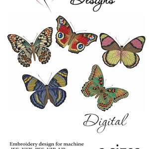 Set of Butterflies Machine embroidery design