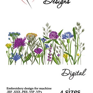 Machine embroidery design Wild Herbs