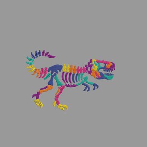T-rex Dinosaur Skeleton Embroidery Design, Tyrannosaurus Design - Etsy