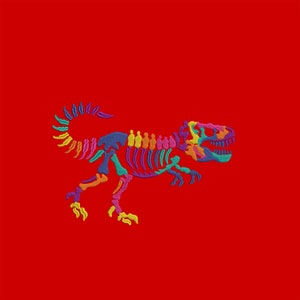 T-rex Dinosaur Skeleton Embroidery Design, Tyrannosaurus Design - Etsy