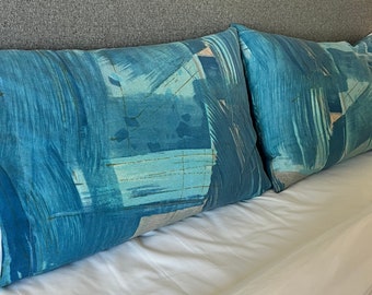 Vintage Abstract Pillowcases: Mod Artistic Design, Standard Size (Set of 2)