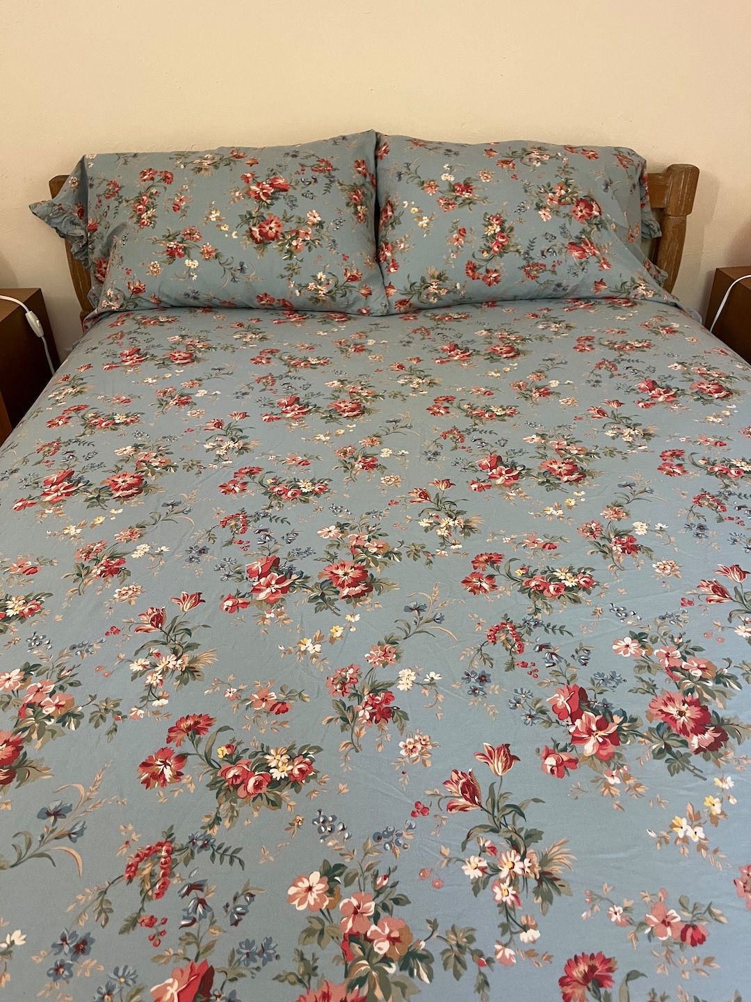 Vintage Ralph Lauren Yvette Floral Ruffled Standard Pillowcases Etsy