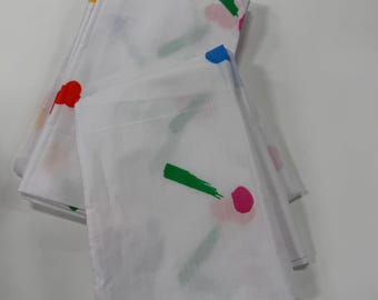 Rare Merimekko Dan River Show Flowers 80s Standard Pillowcases Pair NOS