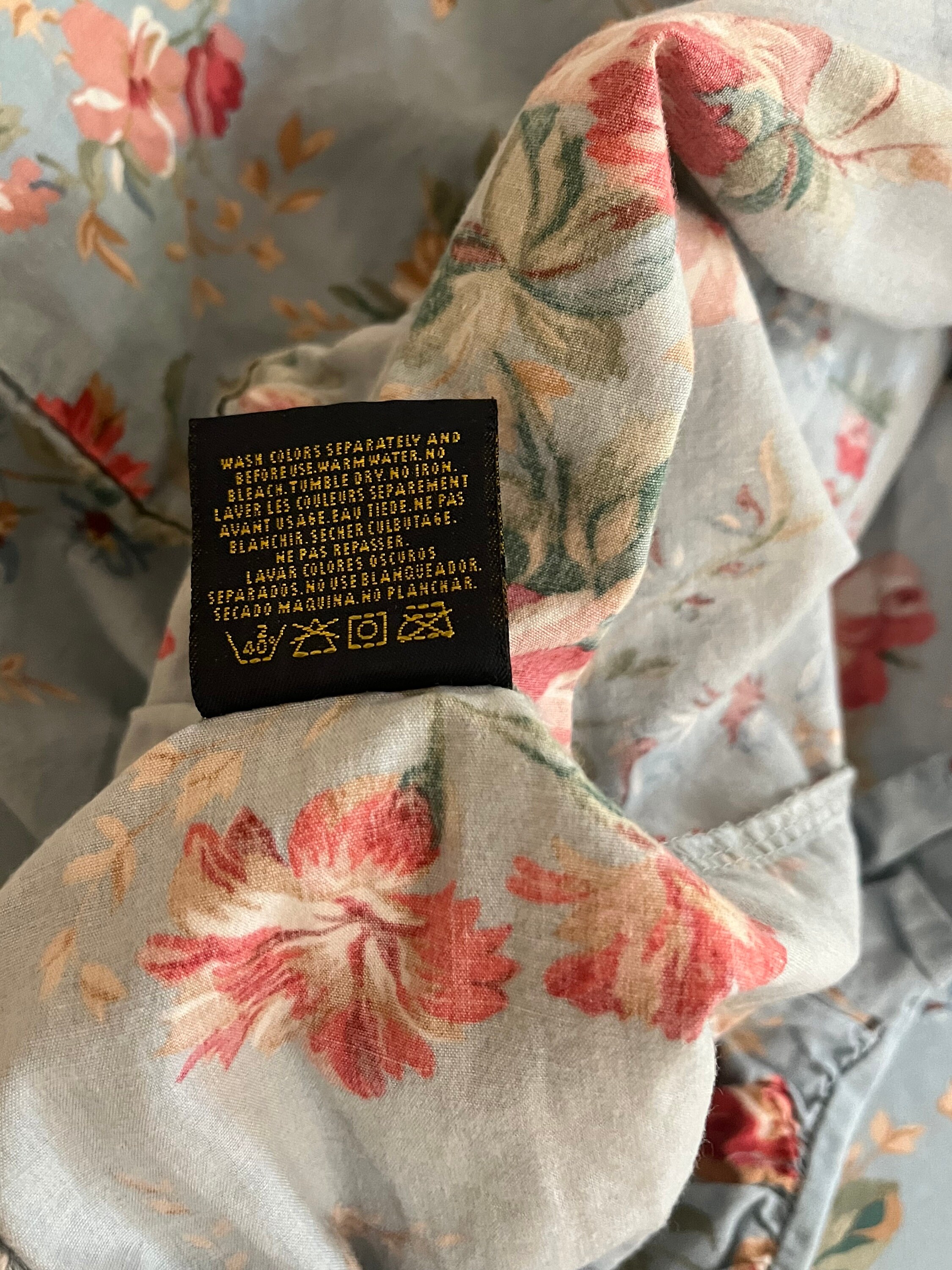 Vintage Ralph Lauren Yvette Floral Ruffled Standard Pillowcases Etsy