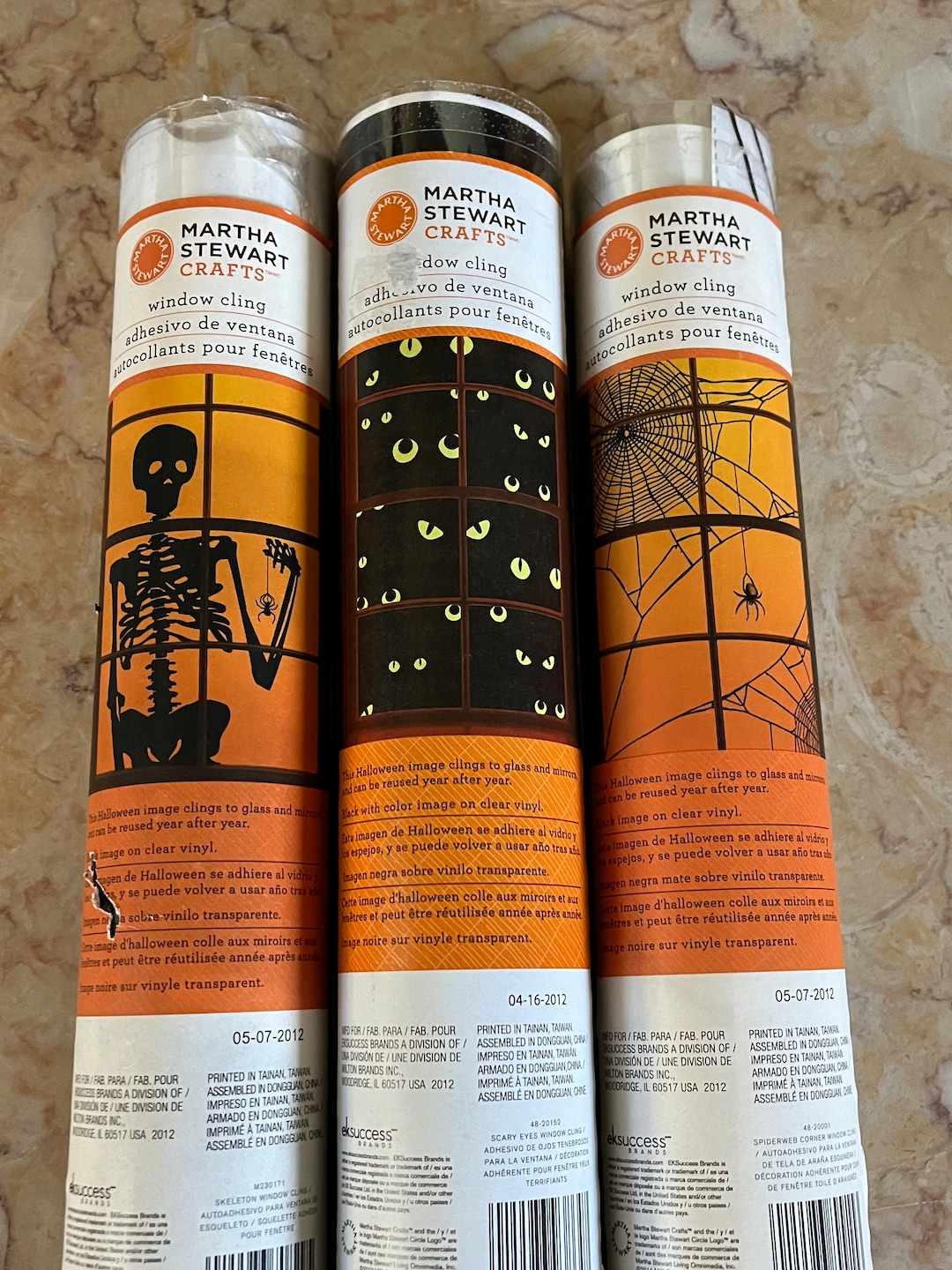 Martha Stewart Large Halloween Window Clings Spider  Etsy