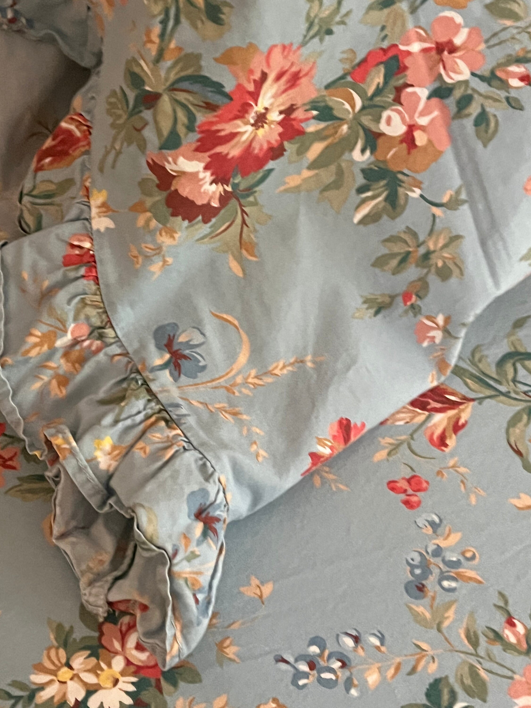 Vintage Ralph Lauren Yvette Floral Ruffled Standard Pillowcases Etsy