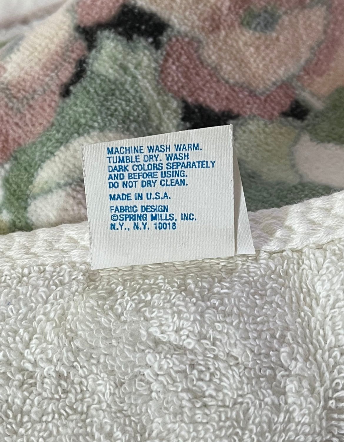 Vintage Springmaid Bath/hand Towel Floral Art Deco US Made All Etsy