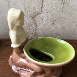 Hard to find HAEGER Pottery Beautiful Woman Bowl/Cuspidor/Spittoon/Planter. She’s 9 1/2” tall! Great Condition!