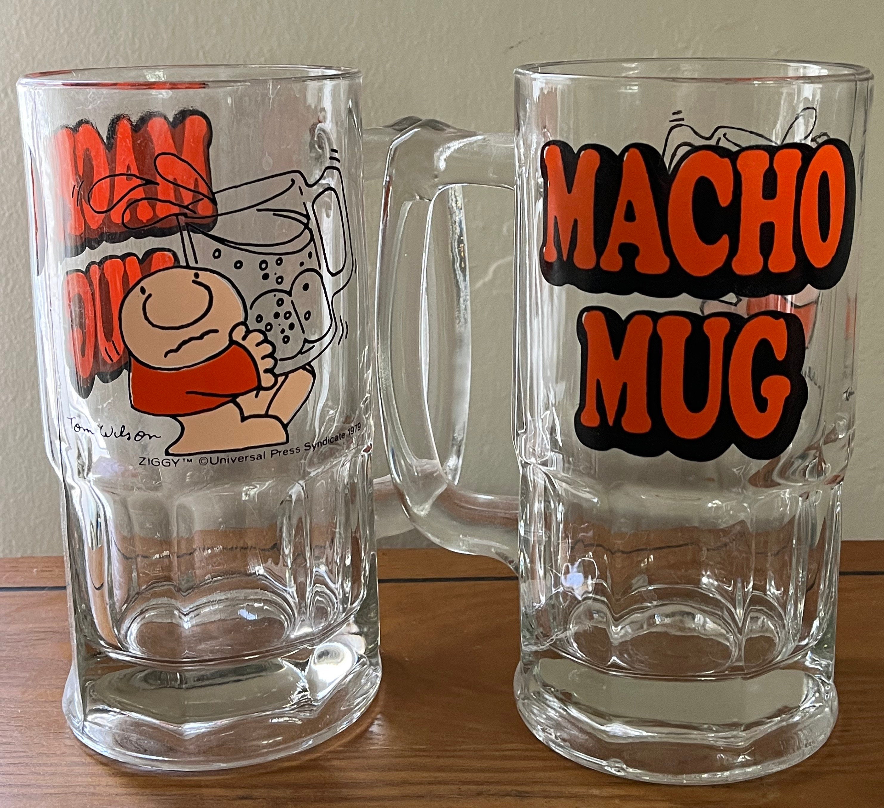 Vintage 1979 Ziggy Macho Beer Beverage Large Heavy 32oz