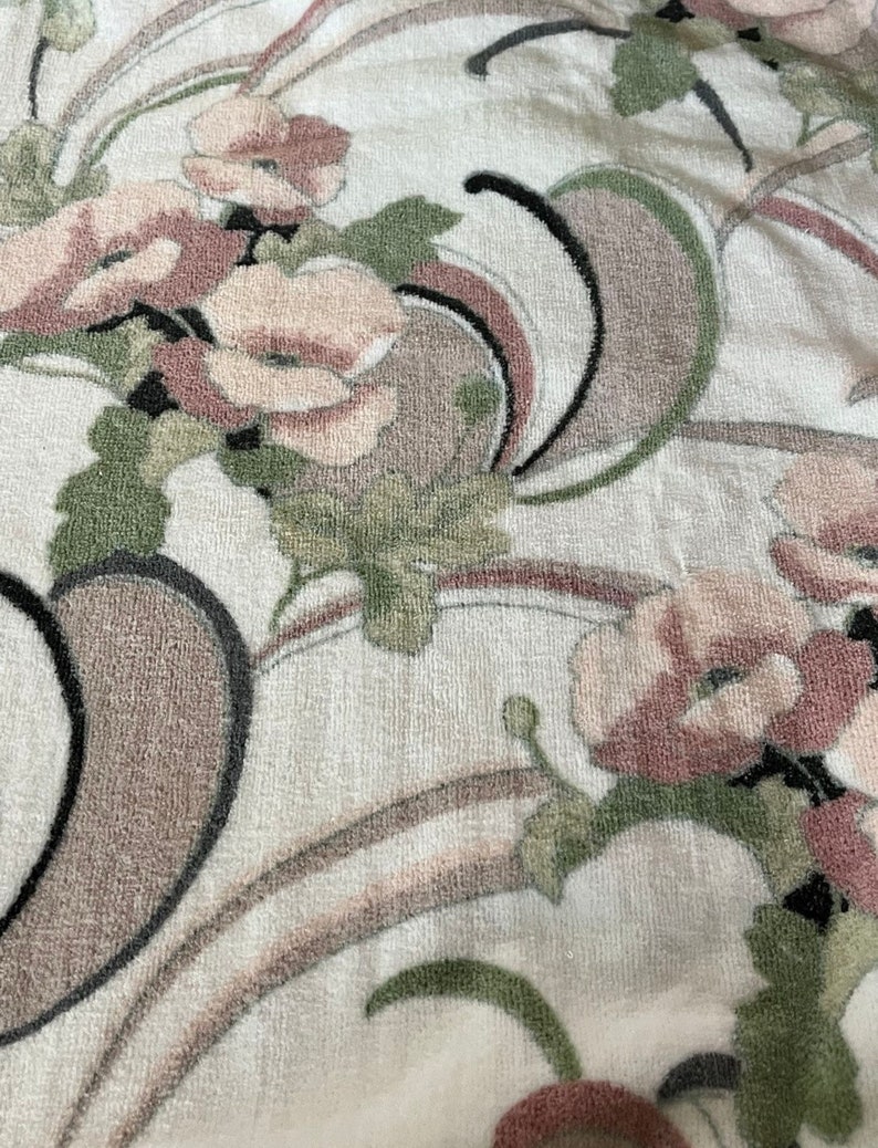 Vintage Springmaid Bath/hand Towel Floral Art Deco US Made All Etsy