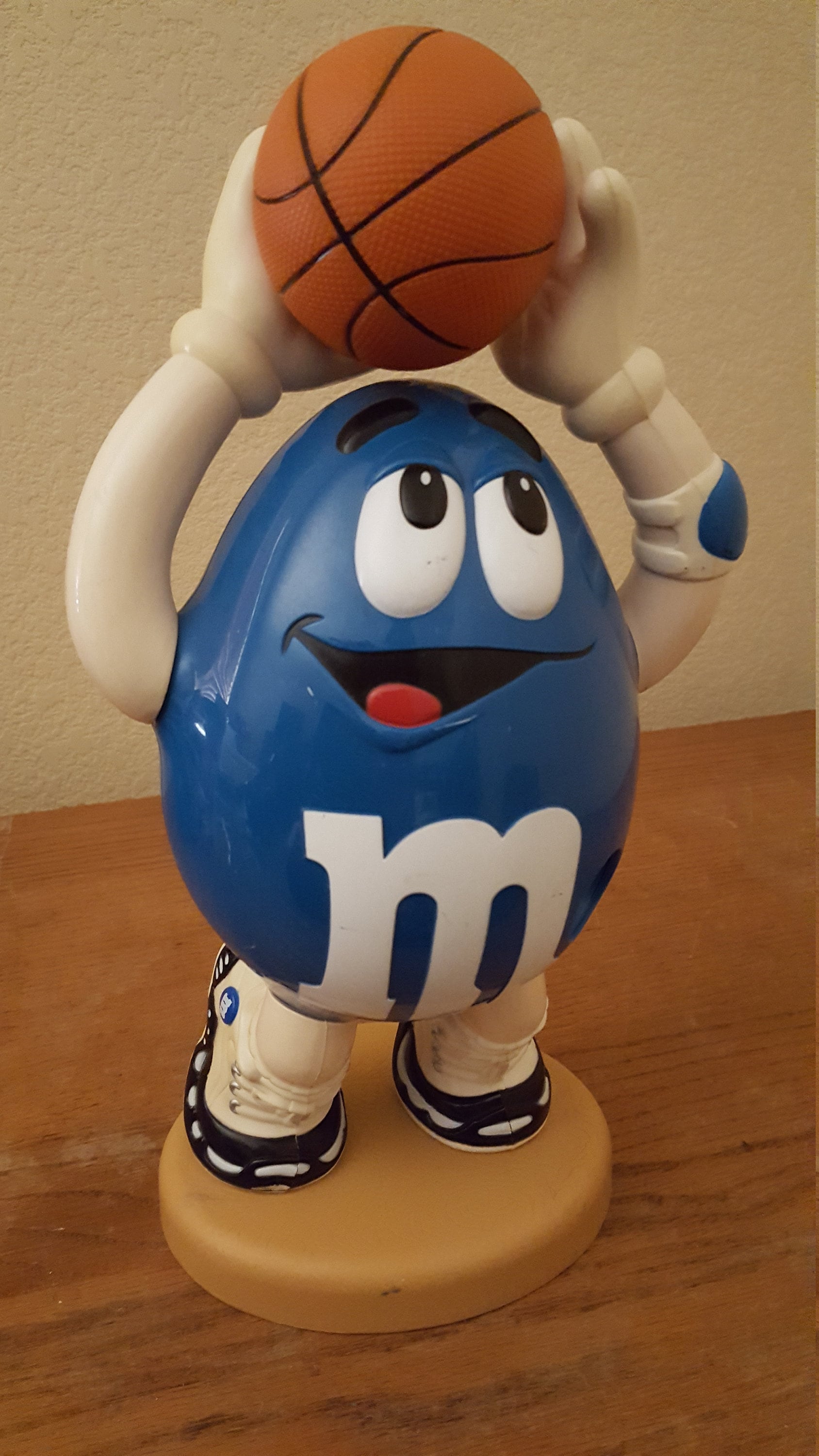 Vintage M&m's Blue Basketball Player Candy Dispenser Etsy