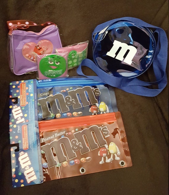 M&M'S, Bags, Vintage Mms Beach Tote Bag Zip Close Green And Blue Mm Mars