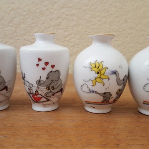 2 Sets of Vintage Mini Vases (Susi Amal&#39;s Lovely Elephants) (Pick One)