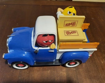Nuovo distributore di caramelle M&M's "Sweet Wheelin" vintage nella scatola originale