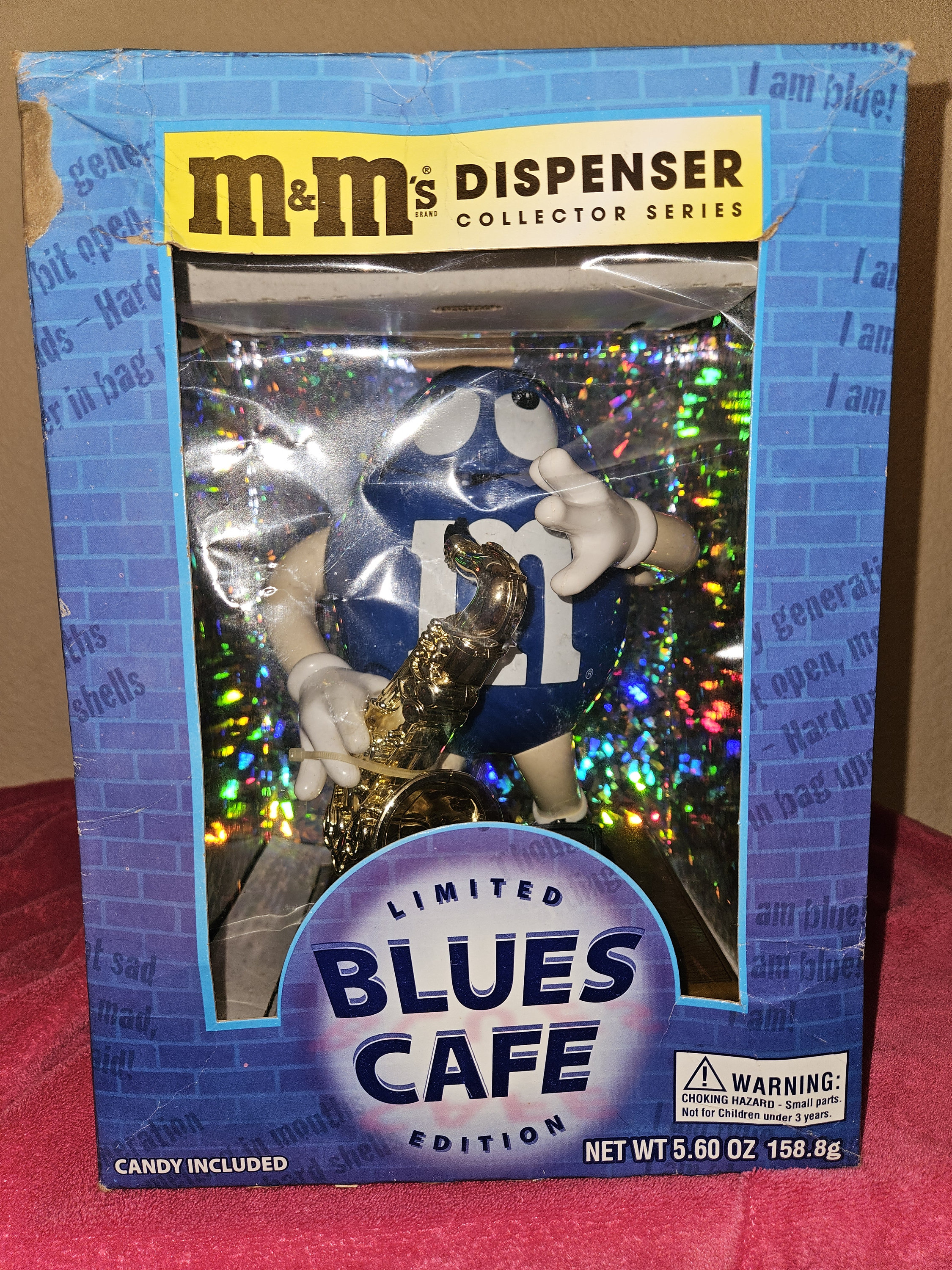 M&M Vintage Blue Sax Candy Dispenser Collectibles With/without Box
