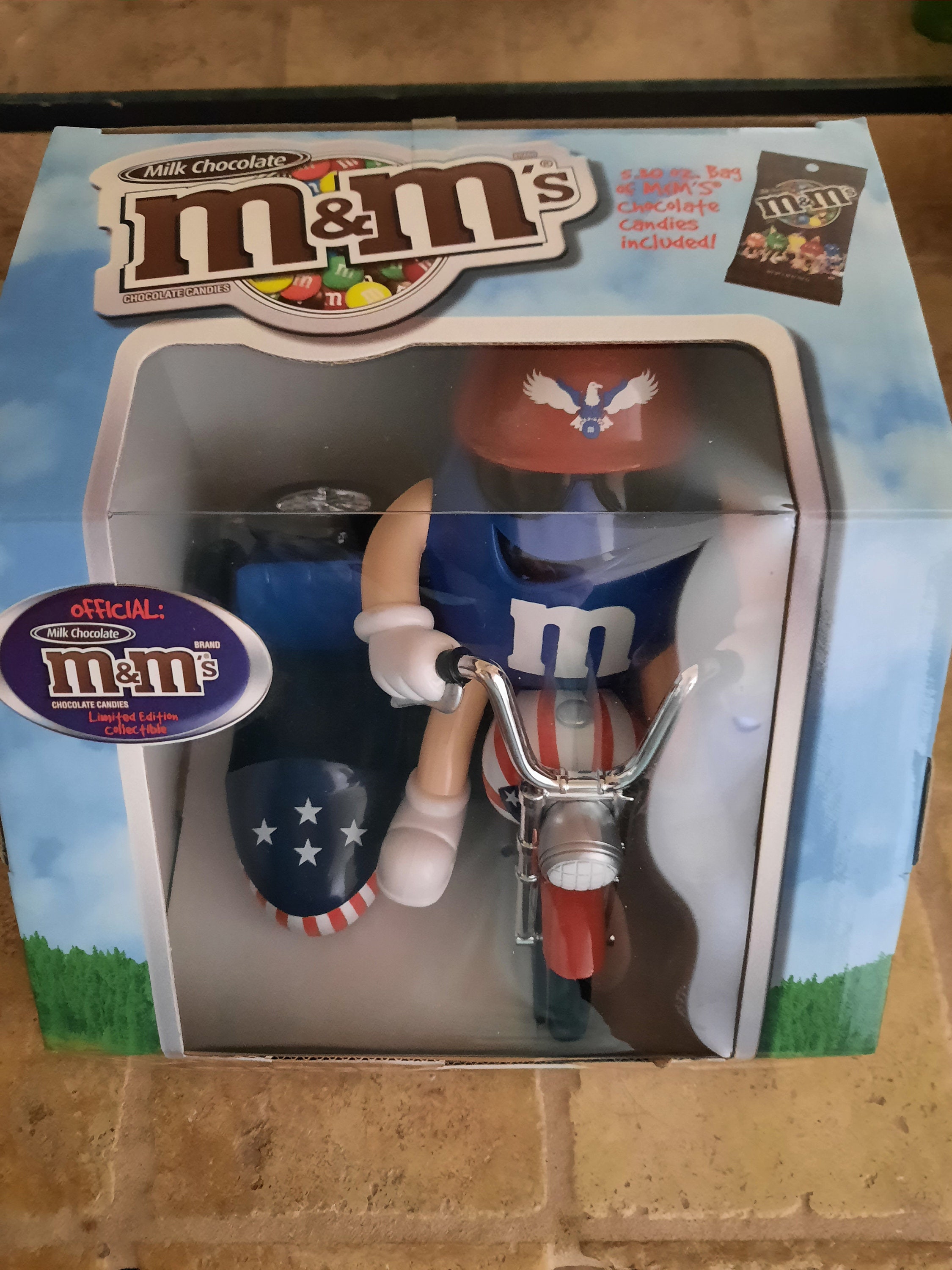 New Vintage Mini M&ms World Candy Dispenser Motorcycle Sidecar