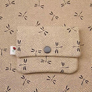 Small Dragonflies Purse in Light Beige