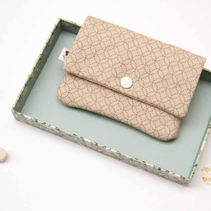 Monedero grande Beige Sashiko